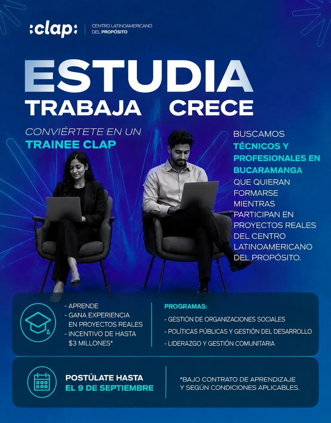 Estudia, trabaja, crece — Conviértete en un Trainee CLAP