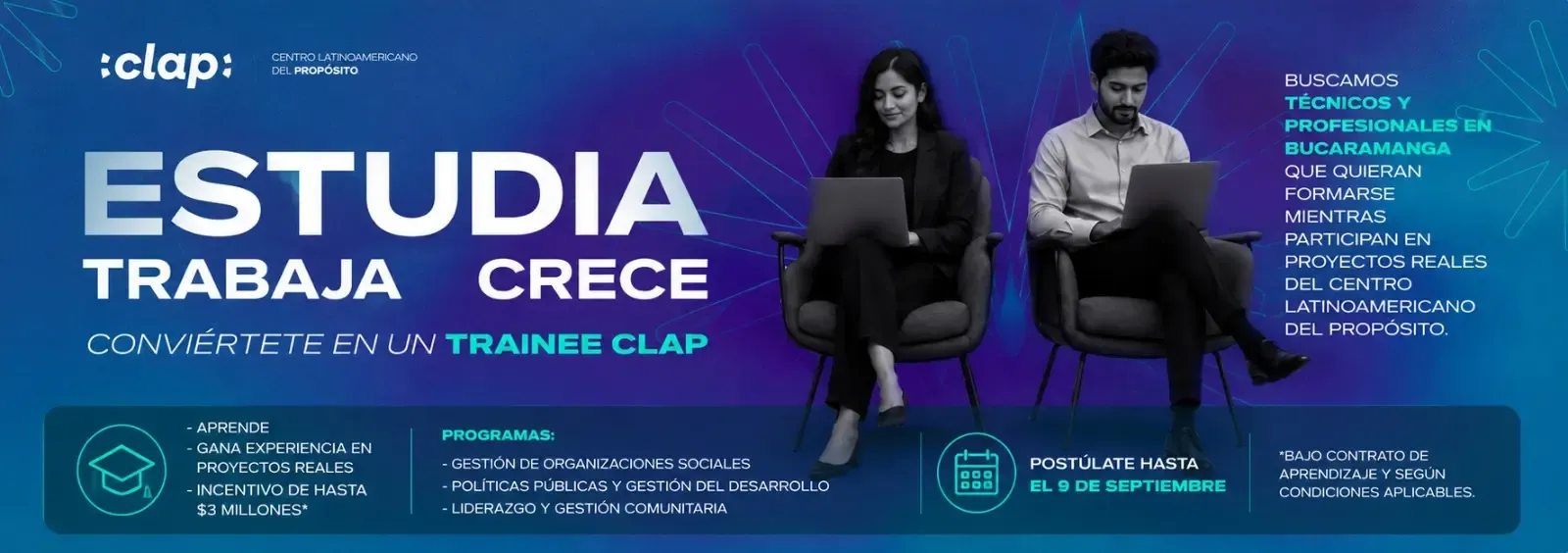 Estudia, trabaja, crece — Conviértete en un Trainee CLAP